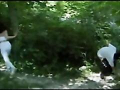 Women shouldn`t go jogging alone in the forest, as rapists are on the look. This girl learns the hard way and gets forced to comply with rapist wishes or be stabbed to death.